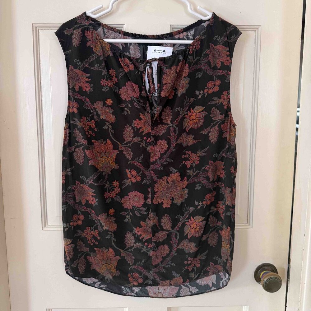 Theory Silk floral top